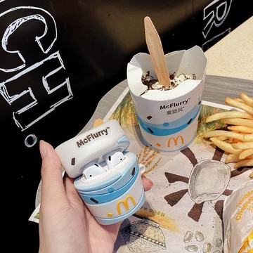 耳機殼🎀 創意麥當勞麥旋風airpodspro保護套蘋果藍牙耳機殼AirPods1/2/3代
