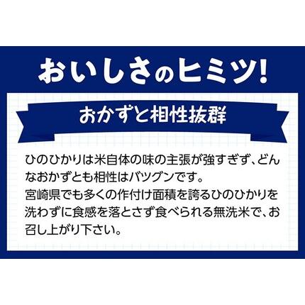 ふるさと納税 （令和5年度）宮崎県産無洗米ひのひかり10kg【米 国産 九州産 宮崎県産 おにぎり おべんとう おかず 時短 全3回 無.. 宮崎県川南町