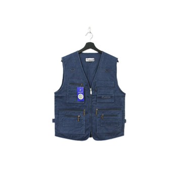 Back to Green-經典釣魚背心 水洗 丹寧藍 v-30/vintage vest