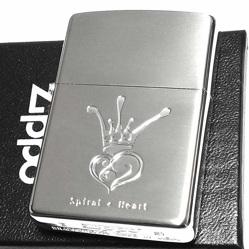 ZIPPO ライター スパイラルハート クラウン ジッポ 可愛い シルバー 王冠 レディース メンズ 女性 かわいい おしゃれ ギフト プレゼント |  LINEショッピング