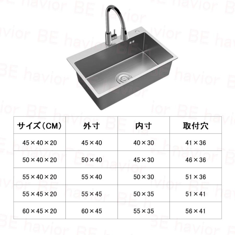 シンク ステンレス タンク 一槽シンク 流し台 大判 DIY キッチン