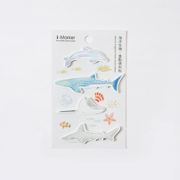 知音Jean i-Marker 海洋動物重點便利貼-海洋生物