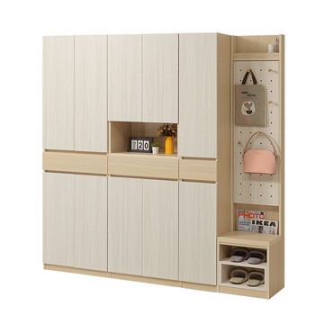 直人木業-AVERY現代輕奢風玄關鞋櫃組190公分(四門60公分+中空60公分+玄關櫃30公分+座鞋櫃40公分)