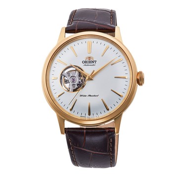 ORIENT 錶 SEMI-SKELETON系列 鏤空機械錶 皮帶款 RA-AG0003S 白色 - 40.5mm