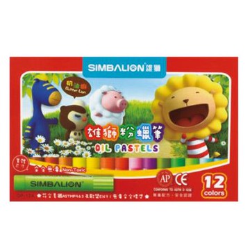 雄獅SIMBALION粉蠟筆/OP-12A/12色/盒