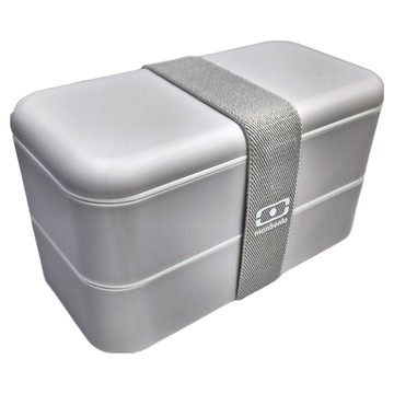 monbento 長方形雙層便當盒  冰川灰  1組