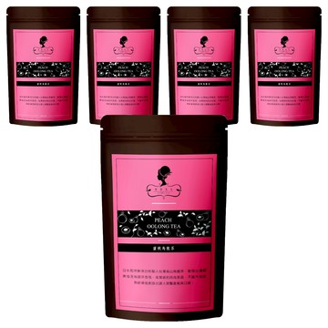 午茶夫人 蜜桃烏龍茶包 台灣高山烏龍茶 0.4大卡 PET三角茶包  2.5g  8包  5袋