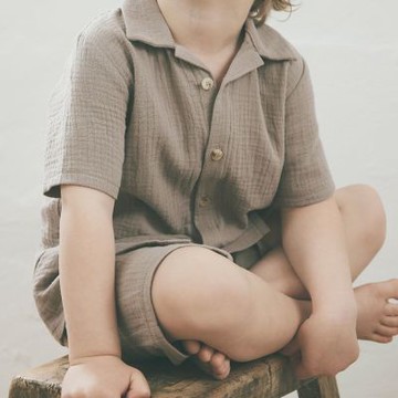 Brands4kids 褐色紗布短褲_HUTTEliHut系列