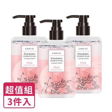 【UNICAT 變臉貓】梔子花私密沐浴露200ml｜3件組｜加強舒淨｜滋潤嫩白