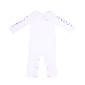 Off White Kids 嬰幼兒 logo 白色連身褲