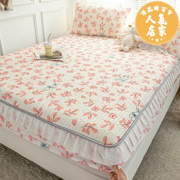 乳膠涼席/冰絲涼席 夏季乳膠涼席床笠款冰絲席可水洗軟席家用冰絲席三件套空調席單人