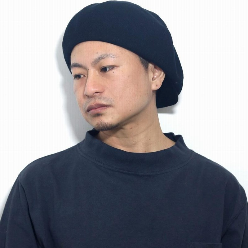 CALEE キャスケット　メンズ　L ベレー帽つば付き つば付き サマーニットベレー 春夏 キャスケット ベレー帽