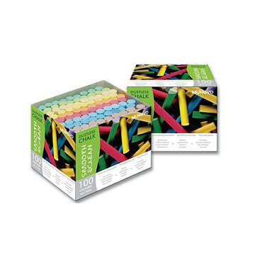 韓國 MUNGYO 無塵粉筆 無毒 無塵 環保 DUSTLESS CHALK  100支/盒  白色  彩色【CUBE卡最高10%回饋】