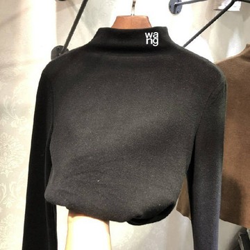 韓版雙面德絨長袖打底衫秋冬半高領保暖上衣內搭可外穿百搭休閒時尚平價女裝
