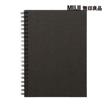 雙環筆記本(空白)/80張.B6.深灰【MUJI 無印良品】