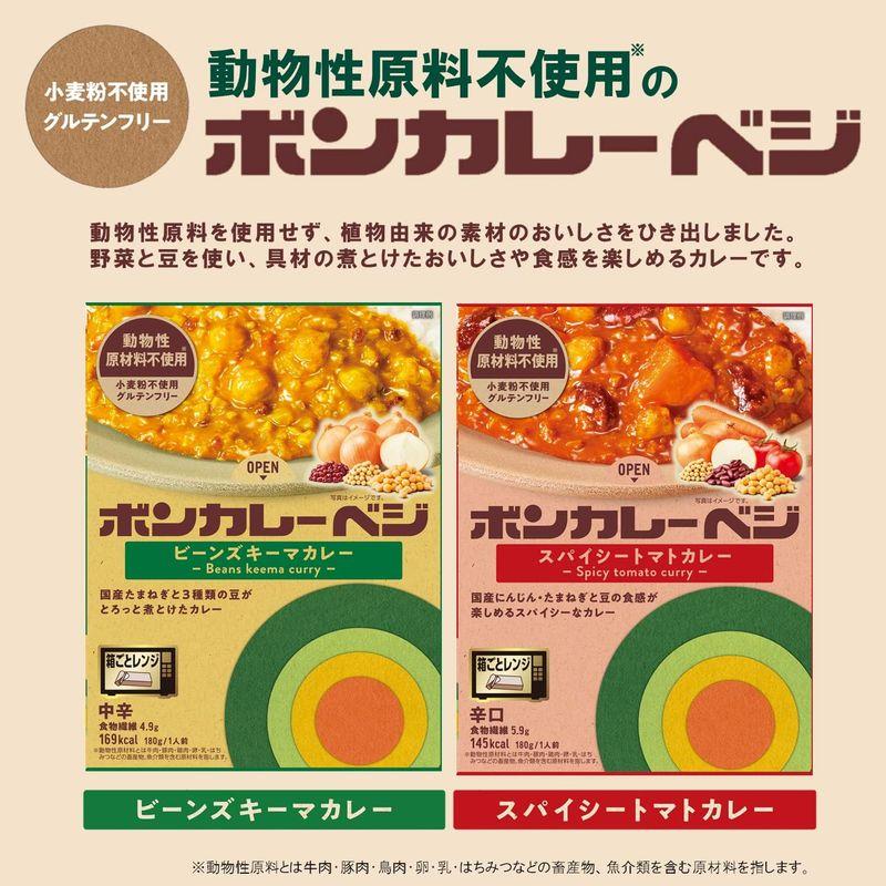 大塚食品 ボンカレーベジ ビーンズキーマカレー中辛 180g×5個 動物性原料不使用 レンジ調理対応 豆 野菜 国産たまねぎ使用