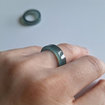 女戒男戒17.9/18.6mm | 要有光 | 危地馬拉翡翠方戒指 | 玉戒圈