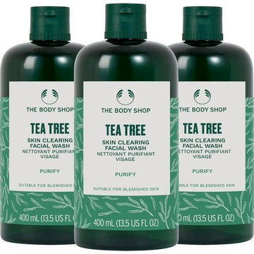 【THE BODY SHOP】茶樹潔面膠大容量組(茶樹淨膚深層潔面膠400ML*3)