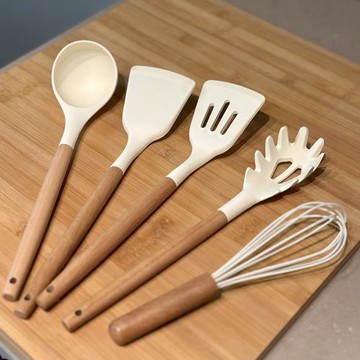 不粘鍋專用硅膠鍋鏟耐高溫撈面炒菜鏟湯勺漏勺家用廚具套裝食品級