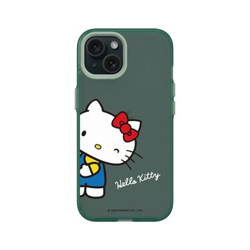 iPhone 15 Clear 憂墨綠 - 三麗鷗-Hello Kitty - Wink! Wink!