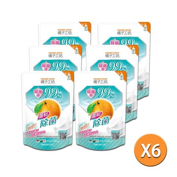 【Orange house 橘子工坊】溫和除菌碗盤洗滌液洗碗精補充包430ml x6包
