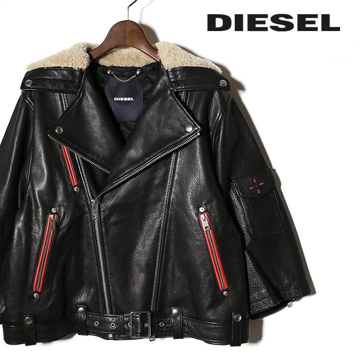 ディーゼル DIESEL レザージャケット レディース 牛革 本革 フェイク ...