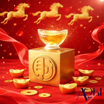 【AOKI青木】純金9999黃金擺件 馬上轉錢・開運元寶 金重0.5G