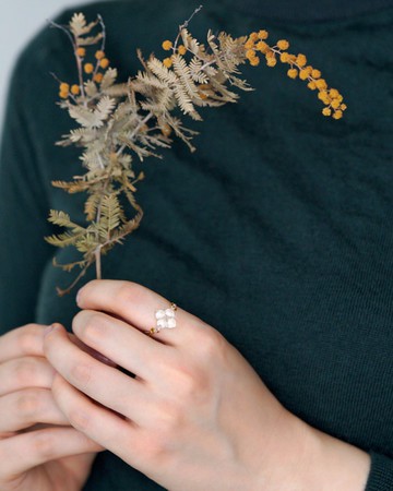 Hario手工玻璃戒指 可自由調節大小 - 花 (HAP-WF-004R)