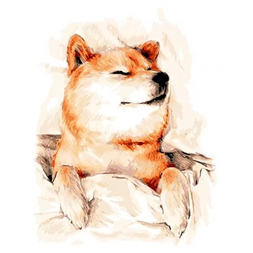 ArtLife 藝術生活 數字油畫DIY組 DT155 40 x 50cm  微笑柴柴  1組