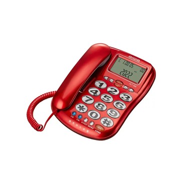 AIWA 愛華 超大字鍵助聽有線電話 ALT-889.紅