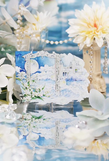 月與潮汐 やさしい海と月色 靜かな夜 PET 紙膠帶 貝殼光 10米卷