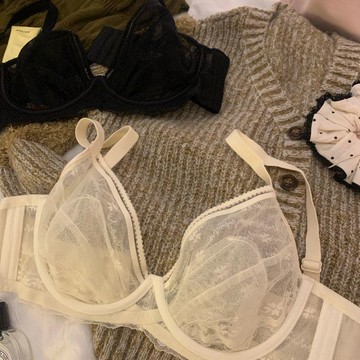 DUYI~夢詩 內衣女超薄大胸顯小軟鋼圈防下垂法式性感純欲防凹點軟支撐文胸罩