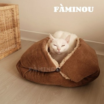 FÀMINOU．Nalle泰迪絨保暖多功能寵物墊 羊羔絨雙面可折疊 寵物窩 寵物睡墊 寵物床 貓窩狗窩 貓床 寵物居家