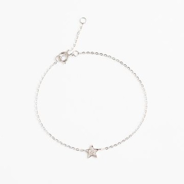 A jane 18K白金 白金星願 鑽石手鍊 A052503-008