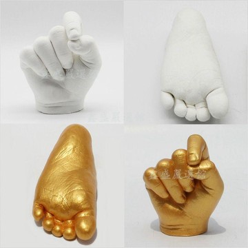 💖臺灣-出貨💖新生兒手腳印泥3d立體手模足膜克隆粉模型製作材料💖紀念品自制03Uy