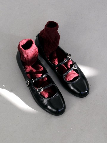 Dore Double Strap Flat Shoes
