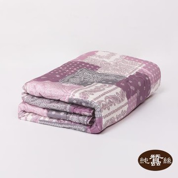 【岱妮蠶絲】精美印花絲棉緞蠶絲涼被0.7KG-現代主義-粉(WHS38E01)