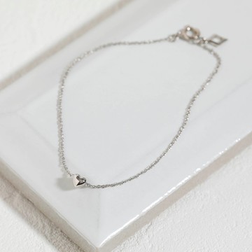 tiny heart bracelet SV 無鎳手鍊 小愛心手鍊 銀色  રrhodium