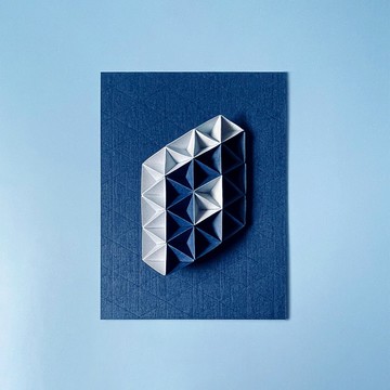 【風格掛飾】浮動的維度 | cube | 藍銀款