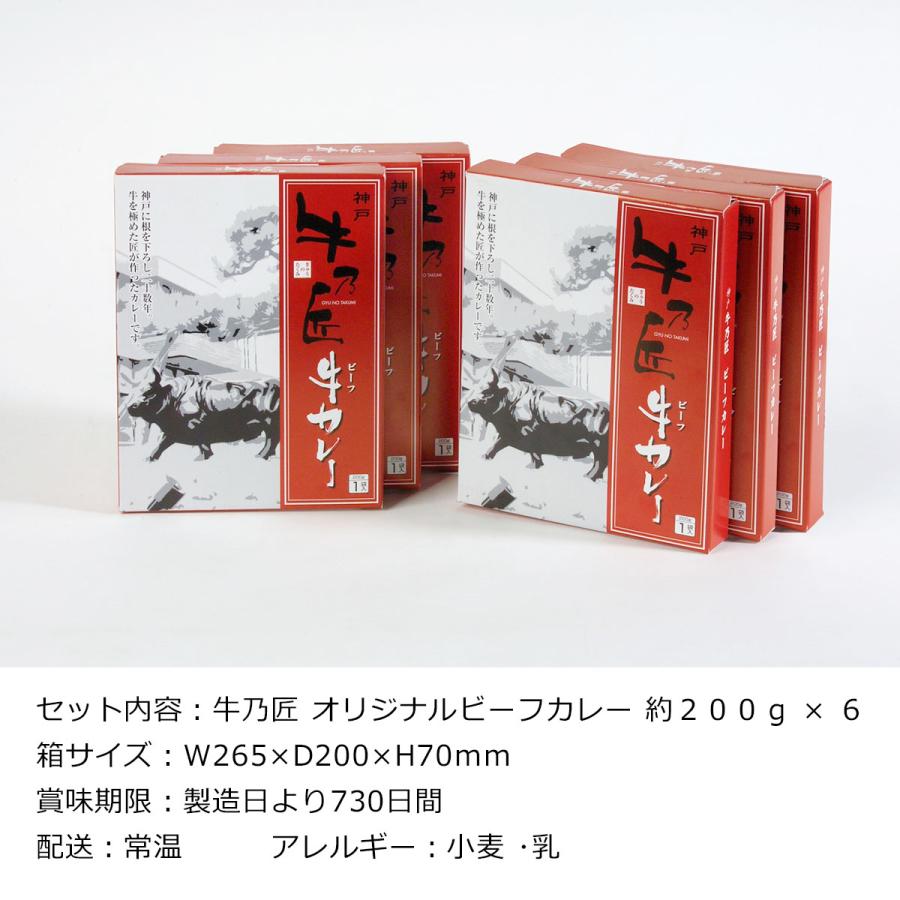 産地直送 お取り寄せグルメ ギフト 牛乃匠 オリジナルビーフカレー 6食