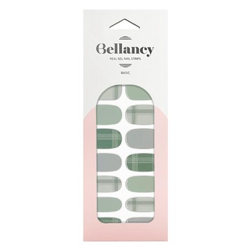Bellancy 美甲貼 No.02  Green Gray Tartan  1組