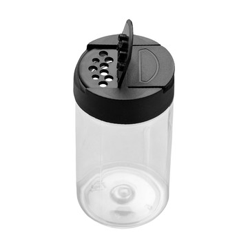 圓形塑膠調味罐 黑色 150ml  1個