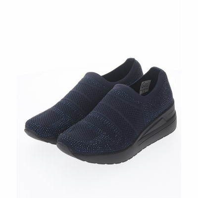 ヌーベルヴォーグ リラックス Gomu56 ゴムゴム ヒールアップ ニット スニーカー レディース ブラック L 24 0cm Noubel Voug Relax 通販 Lineポイント最大get Lineショッピング