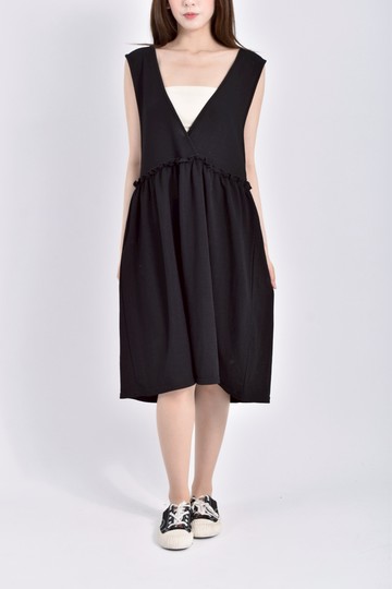 (S) 無袖黑色洋裝