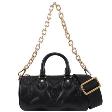 Louis Vuitton LV M59800 Bubblegram Papillon BB 壓花鏈條兩用圓筒包