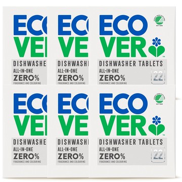 ECOVER宜珂無添加ZERO洗碗機專用洗碗錠 (25入/500g)X6入