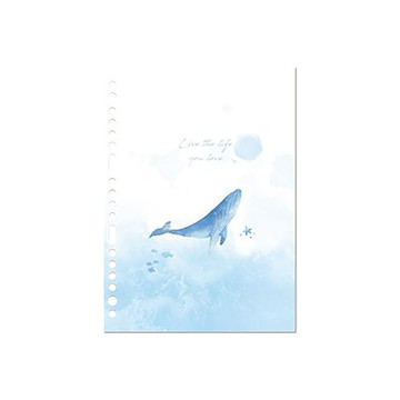 珠友Chuyu 18孔DIY紙板封面/SS-10226-02/海鯨/A5
