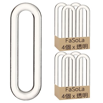 FaSoLa 多用途移門 門窗 櫃把手 PU材質 5x2.5x0.9cm (Set 4個)  透明  2組