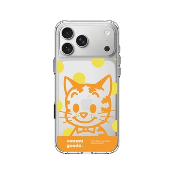 iPhone 17 Pro Max Clear Case（相機按鈕） 透明 - OSAMU GOODS - 大圓點系列- Cat