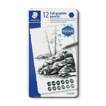 【STAEDTLER 施德樓】專業精品級 頂級全石墨鉛筆12入 MS100 G-M12